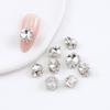 Celebridade popular online joia de unha de diamante de cristal pilha super brilhante coração torto retangular ângulo reto pérola incrustada à mão broca de unha com acabamento