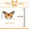Set Creativo de 12 Mariposas Artificiales 3D para Decoración de Jardín Exterior e Inserciones de Paisaje para Patio
