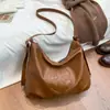 Bolso Tote Casual de Gran Capacidad Nuevo Invierno 2025, Bolso Transfronterizo Retro Simple y Elegante, Bolso de Hombro, Bolso Cruzado para Mujer