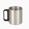 Mini Taza de Acero Inoxidable 201 con Asa, Taza Térmica Portátil para Exteriores, Vaso de Agua Sencillo y Elegante