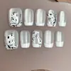 Unhas de Manicure Unhas Usáveis Feitas à Mão Manicure Puro Desejo Patch para Manicure Unhas Postiças Unhas Usáveis Feitas à Mão Unhas de Luxo