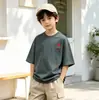 Camiseta Deportiva de Verano para Niños, Estilo Coreano, Nueva, para Exteriores, Manga Corta, Holgada, Absorbente de Sudor, Fresca, con Dibujos, para Niños