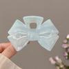 Nueva horquilla con lazo azul hielo para mujer, pinza para el pelo con forma de disco en la parte posterior de la cabeza, horquilla acrílica con forma de estrella y pinza de tiburón.