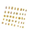 Acessórios de cristal DIY para pulseiras, contas espaçadoras douradas com areia, materiais para joias banhados a ouro cobre e acessórios de cordão feitos à mão