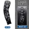 Manguitos de protección solar para tatuajes, manguitos transpirables para ciclismo al aire libre, diseño de tatuaje floral en el brazo, manguitos sin costuras, disponibles en stock