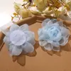 Diadema de malla con flor de borde deshilachado multicapa, ultra de hada y suave, estilo coreano, para DIY en accesorio para el cabello, tocado, broche, anillo para el cabello, accesorio floral para la ropa