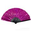 Ventoinha de dez polegadas osso 33cm bambu laser kung fu ventilador PVC ventilador atacado tai chi ventilador artesanato