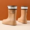 Botas de Chuva para Mulheres, Botas de Chuva Cano Alto com Fivela Antiderrapante, Solado Grosso Resistente ao Desgaste Eva Respirável Impermeável e Resistente a Odores Sapatos Aquáticos