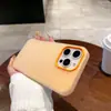 Adecuado para Funda de Teléfono Móvil Iphone16Promax Apple 15 Tacto Piel Macarrón Gelatina Dos en Uno 14 Color Puro Anti-Caída