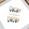 Daiyueda Unhas Vestíveis Puras Feitas à Mão Outono e Inverno Novo B274 Totalmente Pintadas à Mão Esculpidas Elegantes Estilo Exportação Patch de Arte para Unhas