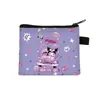 Nova Carteira de Moedas Desenho Animado Kuromi da Sanrio Moda Infantil Pequena Bolsa de Dinheiro Meninos e Meninas do Ensino Fundamental Bolsa de Armazenamento Fofa