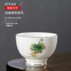 Wufu Linmen Met Jade Kung Fu Taza de té pequeña Taza de té de porcelana blanca para el hogar Juego de té de Kung Fu Tazas de té