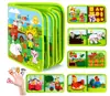 Placa de Aprendizagem de Feltro, Livro de Tecido Popular Transfronteiriço com Tema de Fazenda, Livro de Feltro, Livro de Atividades Montessori para Educação Infantil em Estoque, Quadro de Atividades