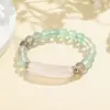 Nuevo Exclusivo Transfronterizo Amazon Piedra Ojo de Tigre Ágata Puente Tubo Curvo Media Pulsera Pulsera Joyería Popular Europea y Americana