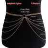 Cadena de Cintura Dorada con Borlas Multicapa Sencilla Sexy de Verano Transfronteriza Europea y Americana Joyería para Cintura Corporal de Mujer y Cadena de Cintura para Pantalones