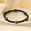 Pulsera de cuentas de piedra ojo de tigre natural estilo ins de temperamento de moda con cuentas redondas facetadas para hombres y mujeres al por mayor transfronterizo Europa y Estados Unidos