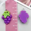 DIY Resina Realista 3D Fruta Banana Morango Maçã Pingente Pulseira Colar Doce Charme Joias Acessórios
