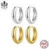 Pendientes Minimalistas Aifule Estilo Ins Lisos de Plata Pendientes Joyería de Plata de Ley S925 Pendientes para el Trabajo Joyería