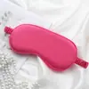 Antifaz de seda sintética para dormir, para siesta, bloqueador de luz, transpirable, elástico, protector de ojos, con logo impreso, antifaz de seda de doble cara, en stock