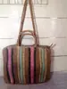 Atacado do Fabricante Bolsas de Palha Crochê, Listras Coloridas, Casuais e Modernas, Prontas para Entrega