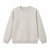 Suministro Exclusivo Transfronterizo de Sudadera Casual Versátil de Color Sólido para Hombre, 420g Algodón Ultrasuave, Cuello Redondo, Forro Polar, Engrosada, Tejido de Zorro Plateado
