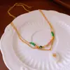 Collar Colgante de Calabaza Bañado en Oro Real de 18 Quilates Nuevo Estilo Chino Lujo Ligero Versátil Cadena para Suéter Personalizado Moda Temperamento Collar