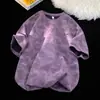 Camiseta de Manga Corta para Hombre 2026 Nuevo Estilo Caliente Verano Marca Americana de Moda Tie-dye Holgada Casual Media Manga Camiseta Ropa para Hombre