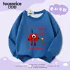 Roupa Estilo Blocos de Montar Digital para Meninos e Meninas, Nova Coleção Primavera, Outono e Inverno 2025, Moletom Infantil Estiloso com Fleece, Blusa Versátil da Moda