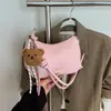 Bolsa Almofada Estilo Fresco Popular de Verão Feminina Novidades 2025 Bolsa Feminina Versátil Texturizada Bolsa de Ombro Única Bolsa Transversal Casual