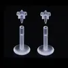 Comercio Electrónico Transfronterizo Mayorista Acrílico Desmontable Transparente UV Joyería para Piercing Corporal Estrella de Cinco Puntas Joyería para Labios Tachuelas para Labios