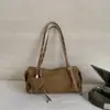 Bolsa de Mão Boston Estilosa Retrô Minimalista Feminina 2026 Nova Chegada de Inverno Bolsa de Ombro Color Block de Luxo Leve