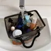 Bolsa cosmética portátil de gran capacidad, bolsa de aseo translúcida de oso de moda, nueva bolsa de almacenamiento de moda estilo coreano para mujer