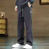 Calça Masculina de Pierna Reta Tamanho Plus para o Inverno Outono Inverno Nova Marca Tendência Solta Calça Tamanho Plus Tendência Casual Pierna Reta Calça Longa Em Estoque