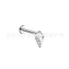 Aretes de Titanio F136 Forma de Cometa Diamante de Zircón Aretes para Labio de Titanio G23 Aretes para Hélice de Oreja Joyería para Piercings Corporales