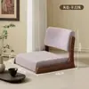 Silla de suelo Silla Tatami Taburete con respaldo estilo japonés Cama para uso en mirador de madera maciza Silla para habitación japonesa Silla sin patas