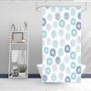 Cortina de Ducha de Poliéster Serie Azul de Venta Caliente Impermeable Suave Cortina de Partición para Baño Viene con Anillos para Cortina de Ducha Suministro de Fábrica