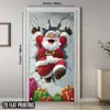 Nova Capa de Porta de Natal Transfronteiriça Papai Noel Feliz Natal Decoração Arranjo Bandeira Bandeira Suspensa Externa
