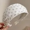 Faixa de cabeça de alta qualidade estilo coreano com aba larga, faixa de cabelo de tricô para outono e inverno, presilha para franja da testa, acessório de cabelo estilo vintage