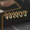 Nuevo traje de 2024 con un juego de tres pares de aretes para mujer para dormir sin molestia, joyería geométrica para la oreja en forma de C, broche de oreja para estudiante