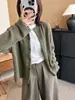 ¡Muy recomendable! Cárdigan suéter de punto gris estilo coreano con cuello redondo y un solo botón, perfecto para usar en capas en otoño, con mangas largas suaves y cómodas