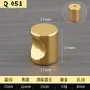 Aleación de aluminio mango de un solo agujero redondo dorado simple para gabinete mueble cajón manija de puerta de armario de acero inoxidable venta al por mayor