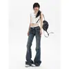 Jeans Acampanados de Cintura Baja Estilo Americano para Mujer, Nuevo Modelo Otoño 2025, Corte Delgado, Favorecedores, Pantalones Acampanados Bootcut de Largo Completo