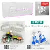 Estante de almacenamiento, Pegatina sin rastro, Hebilla de acero inoxidable transparente para rasguños del hogar, Gancho adhesivo, Jabonera, Accesorios de hebilla gris cepillado, Gancho grande y fuerte