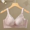 Sujetador push-up de algodón Q-elástico para mujer, de copa pequeña, grosor medio, con encaje, lencería sexy sin aros