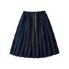 Falda plisada de cintura media americana para mujer, elegante falda de verano con cordón ajustable, longitud media, S20976