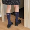 Calcetines Tobilleros Dulces de Estilo Coreano de Otoño e Invierno con Logo de Letras, Calcetines Slouch Versátiles Casuales de Color Sólido, Calcetines Zhuji