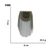 Fábrica venta al por mayor moda hecho a mano con cuentas charretera borla metal tela pegatinas traje accesorios de ropa accesorios decorativos joyería