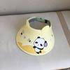 Sombrero de Sol para Niños Verano Niños y Niñas Sombrero de Copa Vacía Panda de Dibujos Animados Protección UV Sombrero de Sol de Ala Ancha