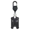 Llavero de Cuerda de Acero Portátil para Escalada al Aire Libre Hebilla de Tirón Clip Portatarjetas de Identificación para Mochila Hebilla de Alta Elasticidad