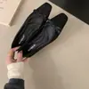 Primer Encuentro: Nuevos zapatos planos de estilo chino, estilo nacional, con lazo, punta fina, tacón bajo, elegantes, punta cuadrada, tacón de cuña, de gamuza